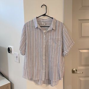 Madewell Rainbow Short Sleeve Button-Down